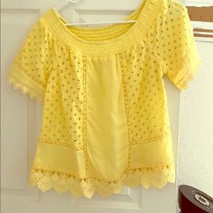 Bright yellow blouse from boutique in south FL